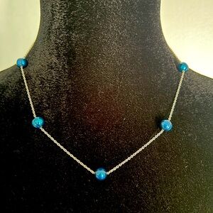 Honora Cultured Pearl 8.0mm Adjustable Stainless Steel Station Necklace